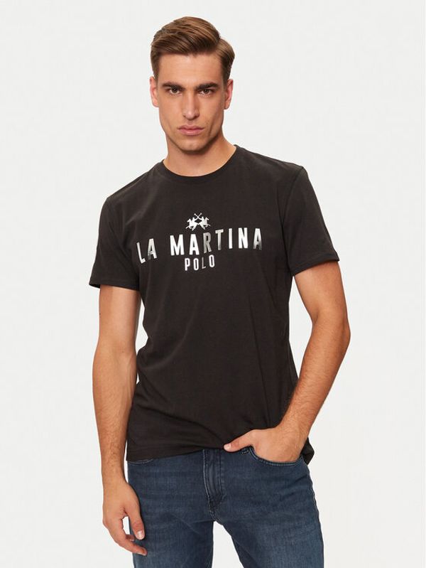 La Martina La Martina T-shirt ZMR322 JS206 Crna Regular Fit