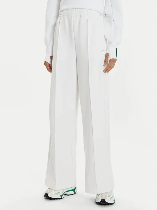Lacoste Lacoste Donji dio trenerke XF7374 Bijela Wide Leg