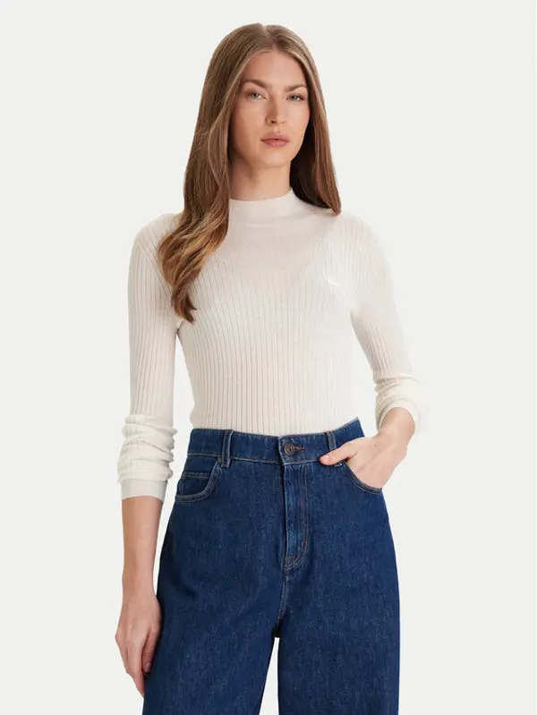 Lacoste Lacoste Džemper AF4189 Écru Slim Fit