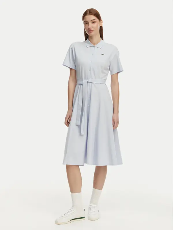 Lacoste Lacoste Haljina košulja EF9621 Svijetlo plava Regular Fit