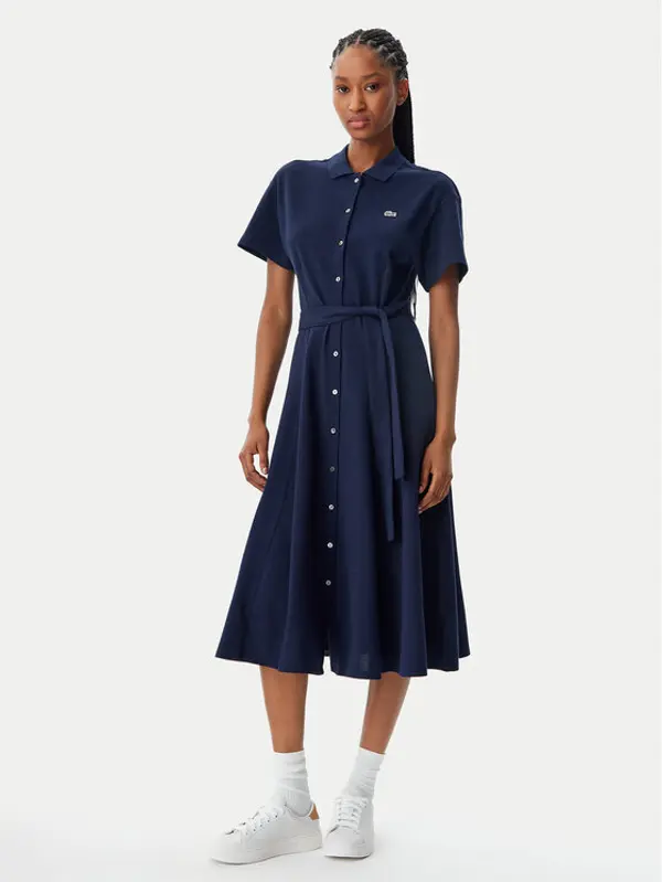 Lacoste Lacoste Haljina košulja EF9621 Tamnoplava Regular Fit