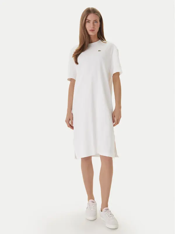 Lacoste Lacoste Haljina za svaki dan EF2883 Écru Oversize