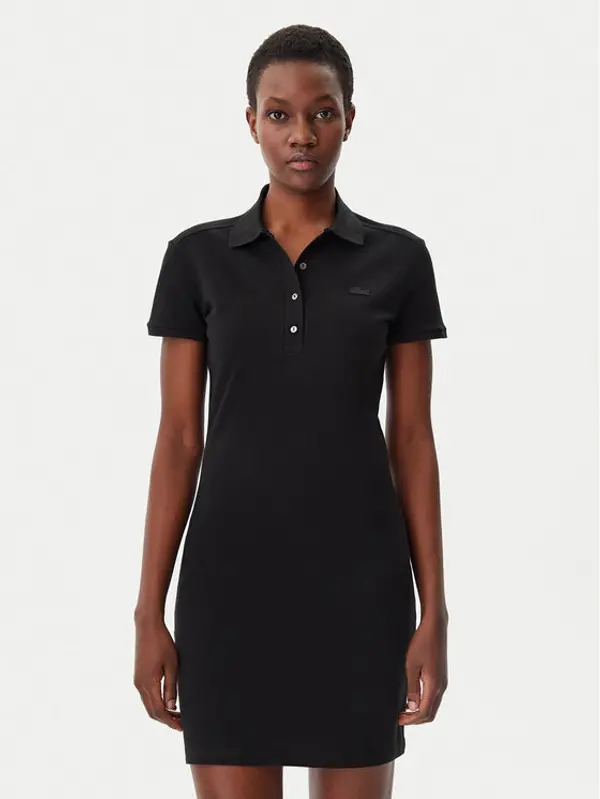 Lacoste Lacoste Haljina za svaki dan EF5473 Crna Slim Fit