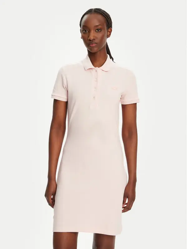 Lacoste Lacoste Haljina za svaki dan EF5473 Ružičasta Slim Fit