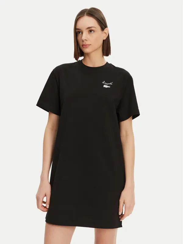 Lacoste Lacoste Haljina za svaki dan EF9573 Crna Regular Fit