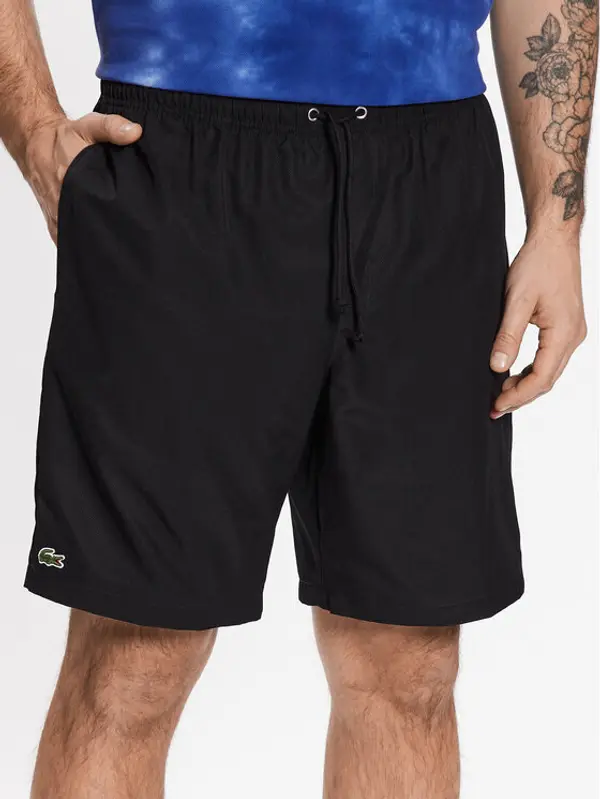 Lacoste Lacoste Hlače za tenis GH353T Crna Regular Fit