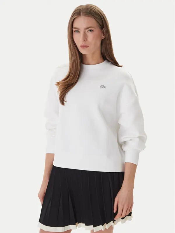 Lacoste Lacoste Majica dugih rukava SF0046 Bijela Oversize