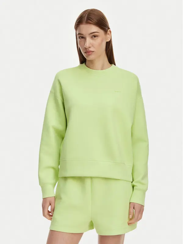 Lacoste Lacoste Majica dugih rukava SF0046 Svijetlo zelena Oversize