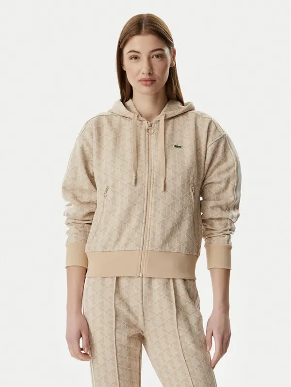 Lacoste Lacoste Majica dugih rukava SF7606 Svijetlo bež Regular Fit