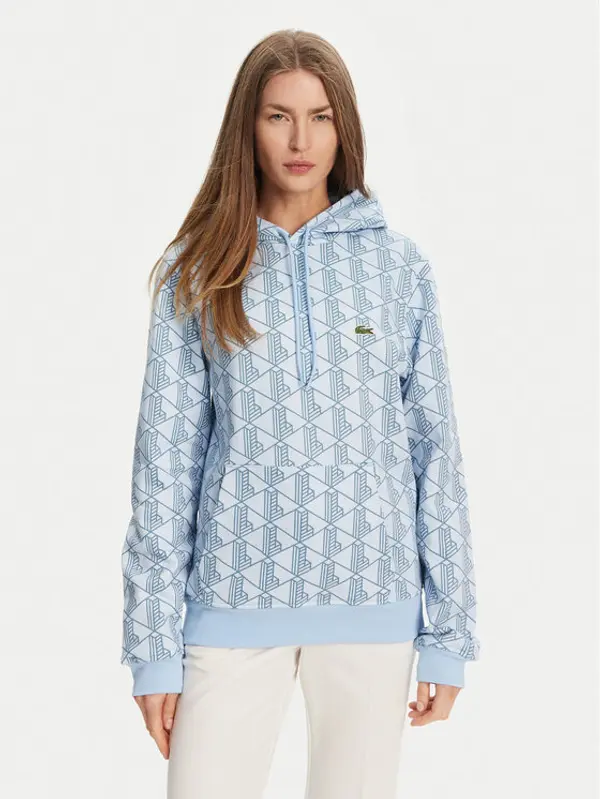 Lacoste Lacoste Majica dugih rukava SH2855 Svijetloplava Classic Fit