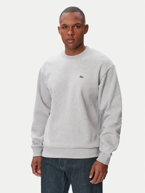 Lacoste Lacoste Majica dugih rukava SH8868 Svijetlo siva Regular Fit