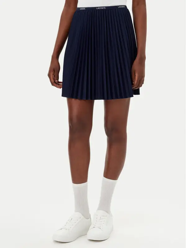Lacoste Lacoste Plesirana suknja JF1403 Tamnoplava Regular Fit