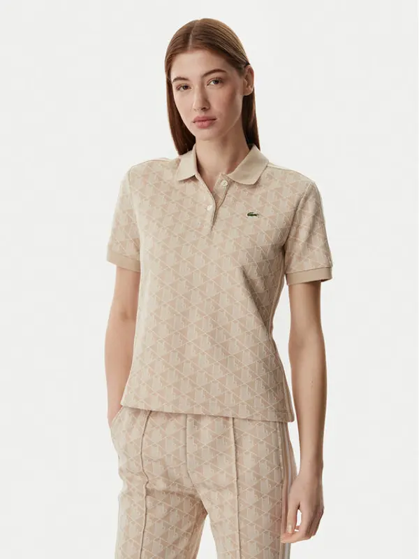 Lacoste Lacoste Polo DF3364 Svijetlo bež Slim Fit