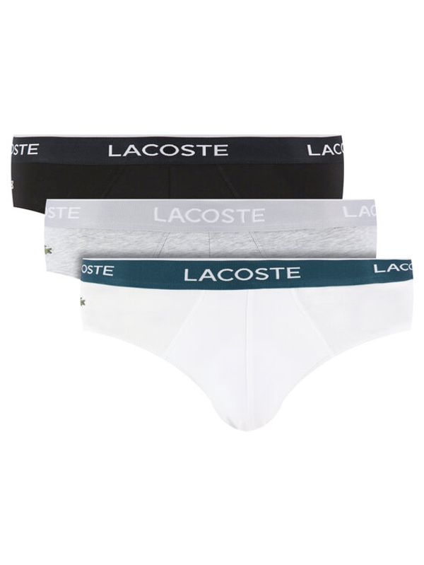 Lacoste Lacoste Set od 3 para muških slip gaća 8H3472 Šarena