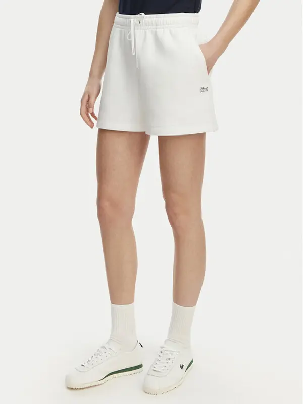 Lacoste Lacoste Sportske kratke hlače GF9991 Bijela Regular Fit