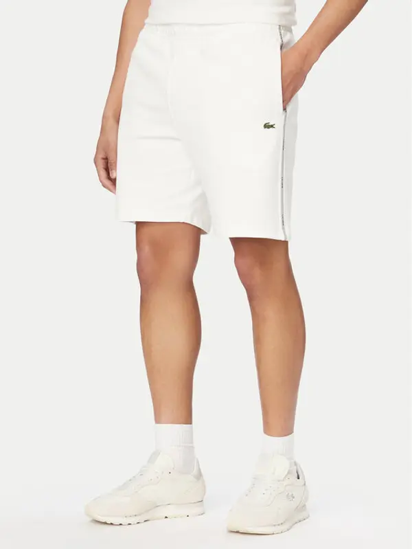 Lacoste Lacoste Sportske kratke hlače GH0886 Bijela Regular Fit