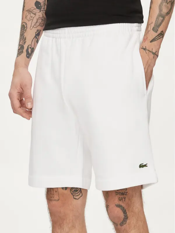 Lacoste Lacoste Sportske kratke hlače GH9627 Bijela Regular Fit