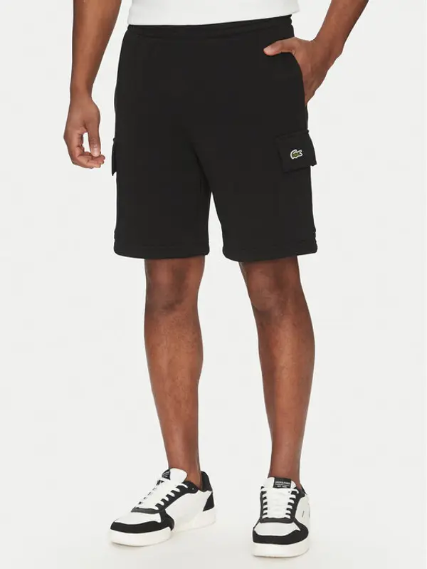 Lacoste Lacoste Sportske kratke hlače GH9743 Crna Regular Fit