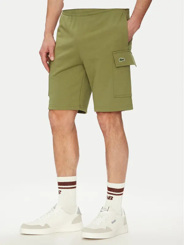 Lacoste Lacoste Sportske kratke hlače GH9743 Kaki Regular Fit