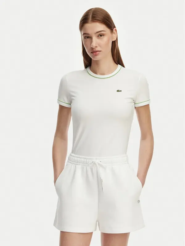 Lacoste Lacoste T-shirt TF5289 Bijela Slim Fit