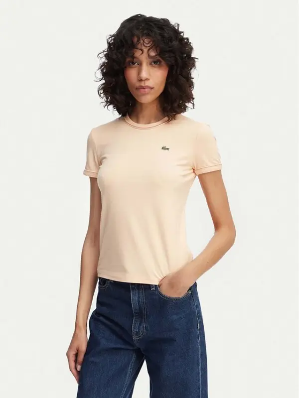 Lacoste Lacoste T-shirt TF5289 Svijetlo narančasta Regular Fit