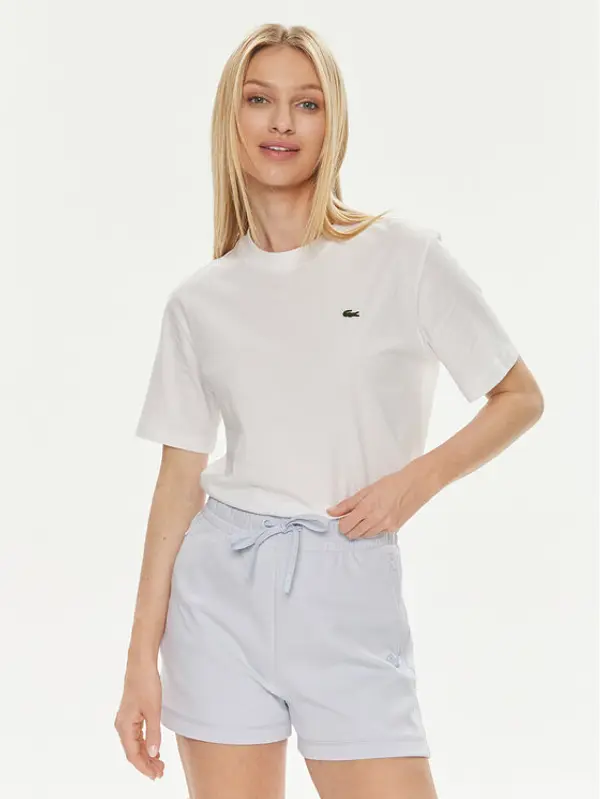 Lacoste Lacoste T-shirt TF7215 Bijela Loose Fit