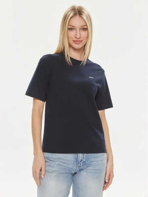 Lacoste Lacoste T-shirt TF7215 Tamnoplava Loose Fit