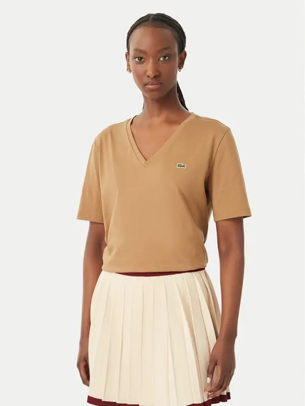 Lacoste Lacoste T-shirt TF7300 Smeđa Regular Fit