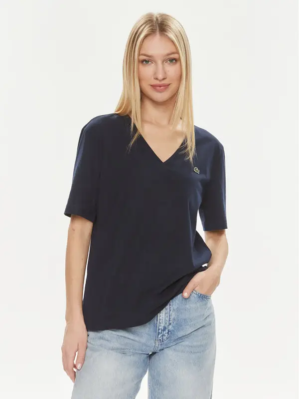 Lacoste Lacoste T-shirt TF7300 Tamnoplava Regular Fit