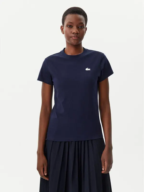 Lacoste Lacoste T-shirt TF9246 Tamnoplava Slim Fit