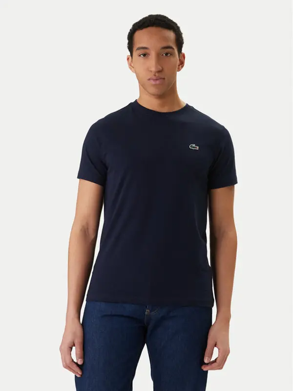 Lacoste Lacoste T-shirt TH0003 Tamnoplava Regular Fit