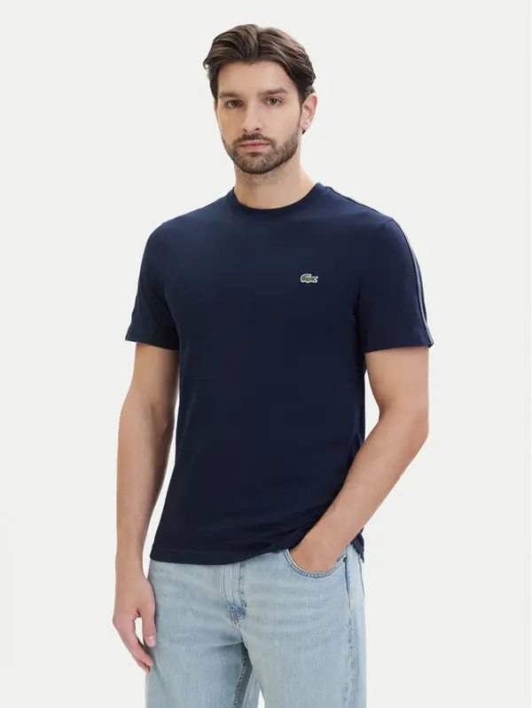 Lacoste Lacoste T-shirt TH0888 Tamnoplava Regular Fit