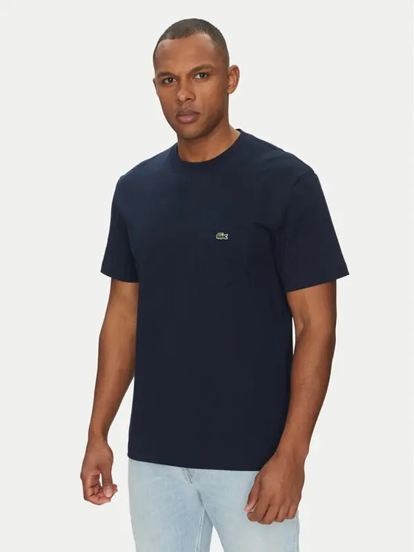 Lacoste Lacoste T-shirt TH2827 Tamnoplava Regular Fit
