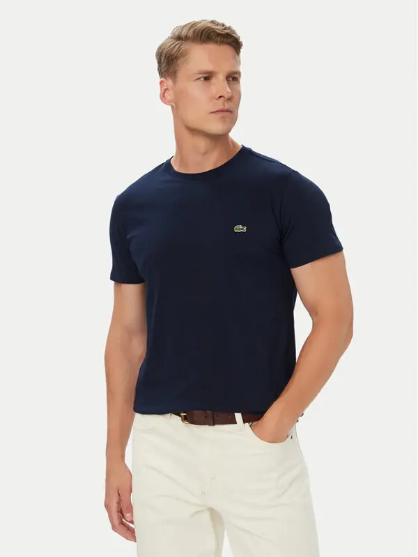 Lacoste Lacoste T-shirt TH6709 Tamnoplava Regular Fit