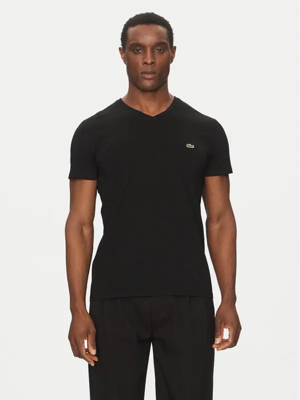 Lacoste Lacoste T-shirt TH6710 Crna Regular Fit