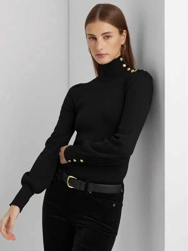 Lauren Ralph Lauren Lauren Ralph Lauren Dolčevita 200882214001 Crna Slim Fit