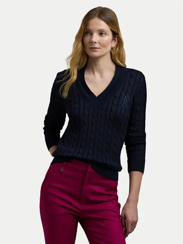 Lauren Ralph Lauren Lauren Ralph Lauren Džemper 200888795008 Tamnoplava Regular Fit