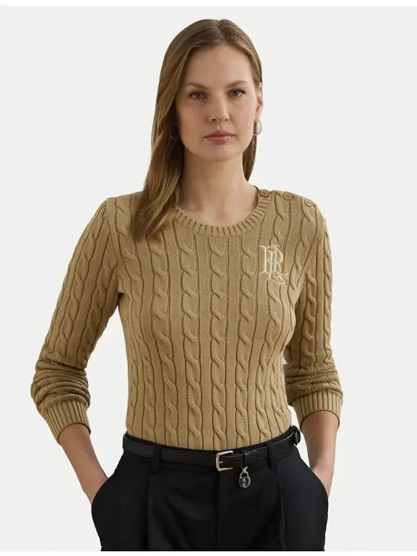 Lauren Ralph Lauren Lauren Ralph Lauren Džemper 200932223005 Bež Slim Fit