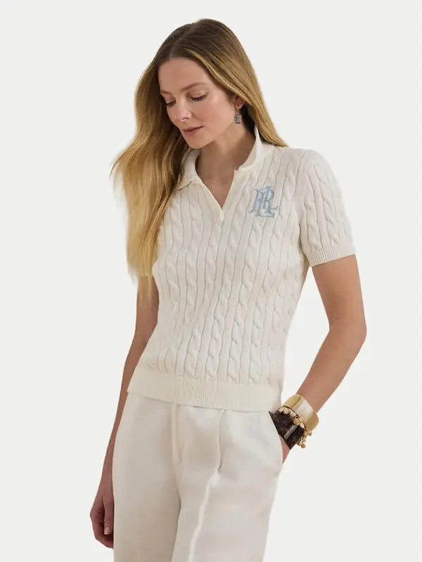 Lauren Ralph Lauren LAUREN RALPH LAUREN Džemper 200932224016 Bijela Slim Fit