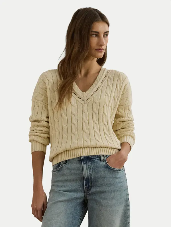Lauren Ralph Lauren LAUREN RALPH LAUREN Džemper 200971374002 Bež Relaxed Fit