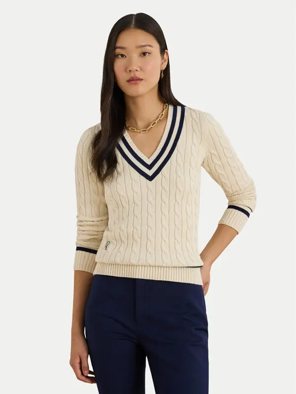 Lauren Ralph Lauren LAUREN RALPH LAUREN Džemper 200B22020001 Svijetlo bež Relaxed Fit
