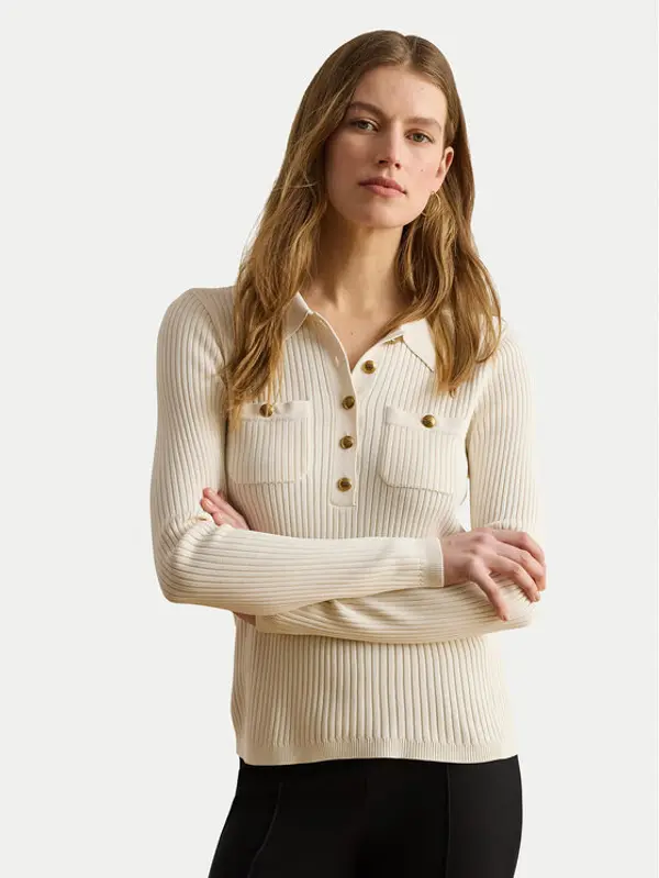 Lauren Ralph Lauren LAUREN RALPH LAUREN Džemper 200P03459003 Krem Slim Fit