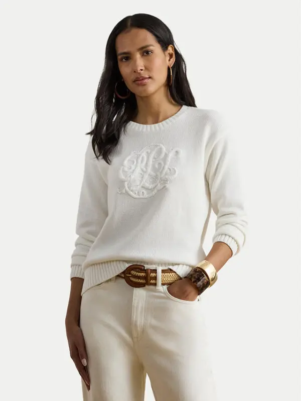 Lauren Ralph Lauren LAUREN RALPH LAUREN Džemper 200P08805001 Bijela Relaxed Fit