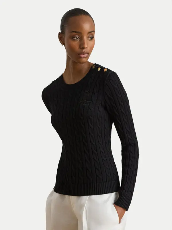 Lauren Ralph Lauren LAUREN RALPH LAUREN Džemper 200P14039001 Crna Regular Fit