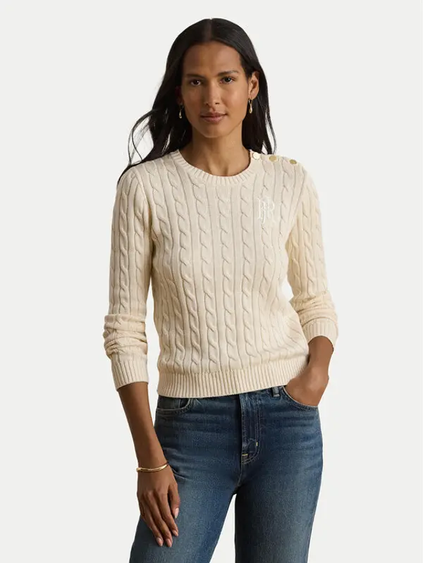 Lauren Ralph Lauren LAUREN RALPH LAUREN Džemper 200P14039003 Krem Regular Fit