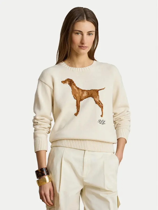 Lauren Ralph Lauren LAUREN RALPH LAUREN Džemper 200P14120001 Krem Regular Fit