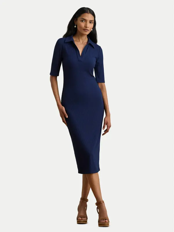 Lauren Ralph Lauren LAUREN RALPH LAUREN Džemper haljina 200973609002 Tamnoplava Slim Fit