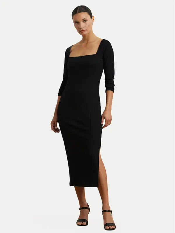 Lauren Ralph Lauren LAUREN RALPH LAUREN Džemper haljina 200978539001 Crna Slim Fit