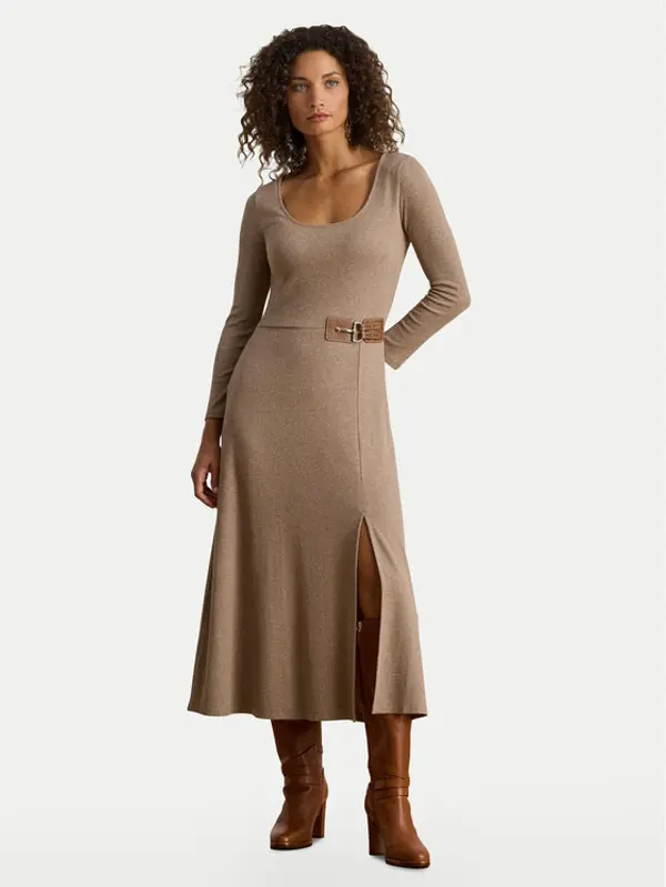 Lauren Ralph Lauren LAUREN RALPH LAUREN Džemper haljina 200980038001 Bež Slim Fit
