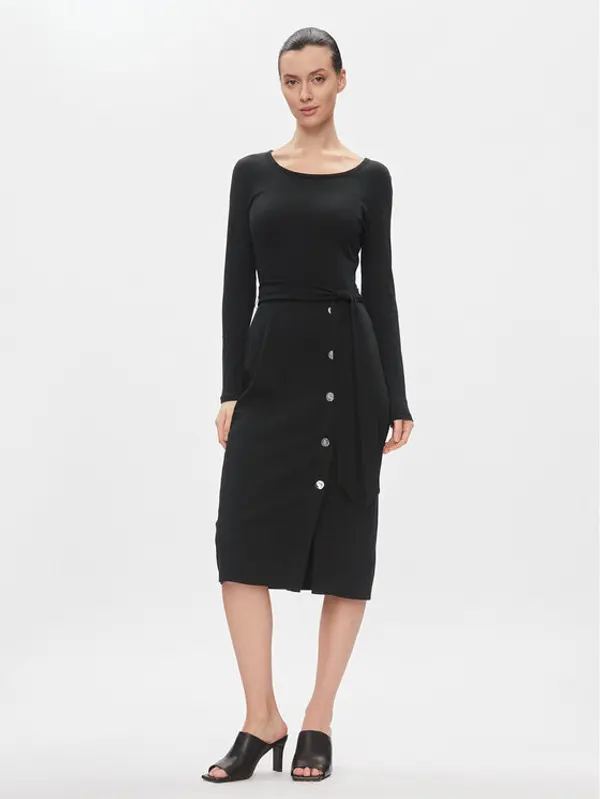 Lauren Ralph Lauren Lauren Ralph Lauren Džemper haljina 250889290004 Crna Slim Fit